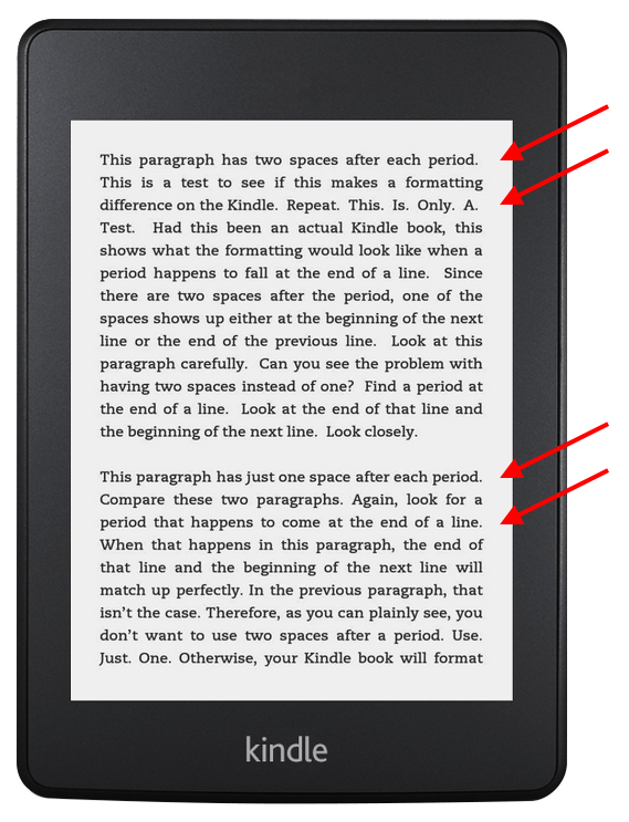 Kindle Test Two Spaces Show